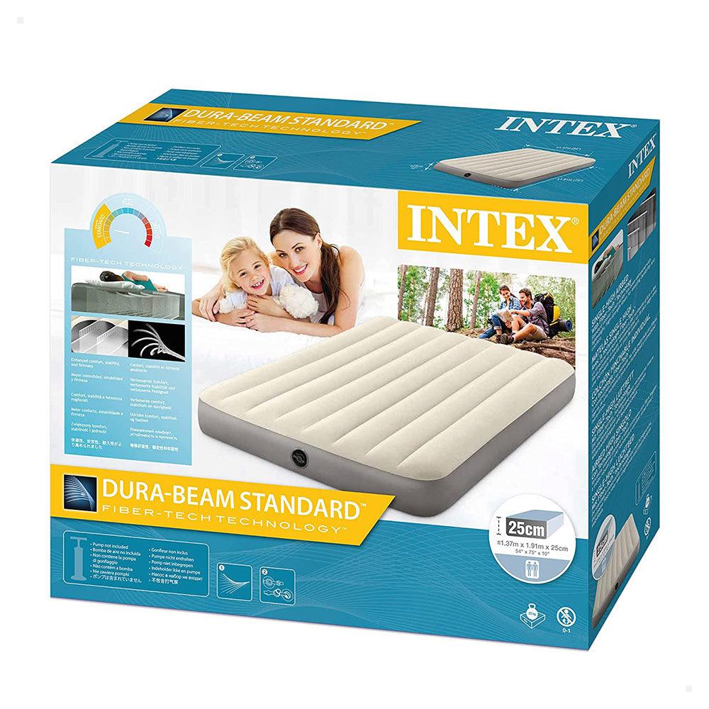 Intex Dura Beam Single High Airbed / 1.37m x 1.91m x 25cm - Karout Online -Karout Online Shopping In lebanon - Karout Express Delivery 