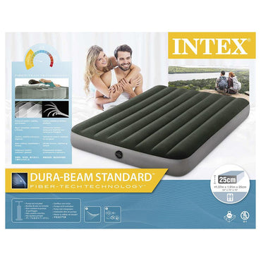Intex Twin Dura Beam Prestige Downy Airbed With Fiber Tech / 1.37m x 1.91m x 25cm - Karout Online -Karout Online Shopping In lebanon - Karout Express Delivery 