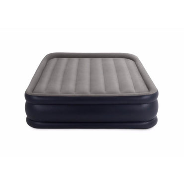 Intex  Airbed Queen Deluxe Pillow Rest Foldable Air Mattress - Karout Online -Karout Online Shopping In lebanon - Karout Express Delivery 