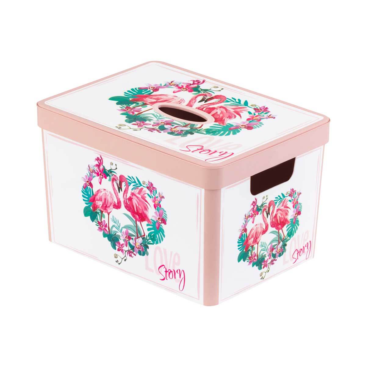 Herevin Decorated Plastic Box - Flamingo