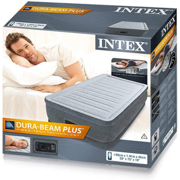 Intex Inflatable Bed Twin Elevated Air Mattresses - Karout Online -Karout Online Shopping In lebanon - Karout Express Delivery 