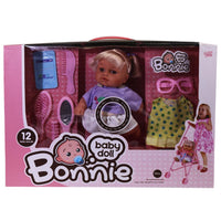 Doll With 12 Ic Sound Accessories And Stroller 33 Cm Purple Toys & Baby