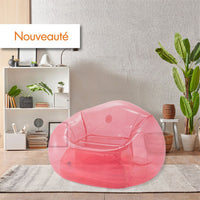 (NET) Intex 66501NP Transparent Pink Armchair 137 cm x 127 cm x 74 cm