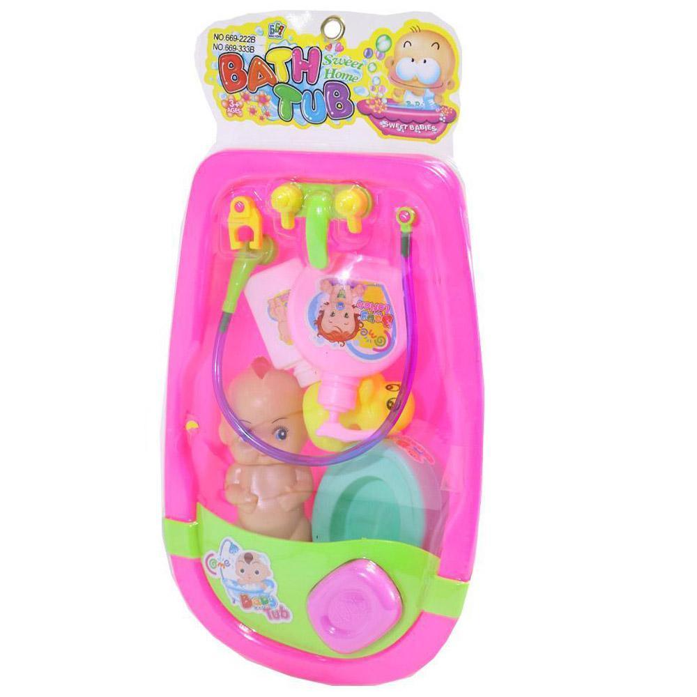 Baby Bath Tub Set Fuchsia Toys &