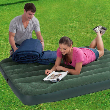 Intex Downy Air bed Full Size With Built in Foot Pump - Karout Online -Karout Online Shopping In lebanon - Karout Express Delivery 