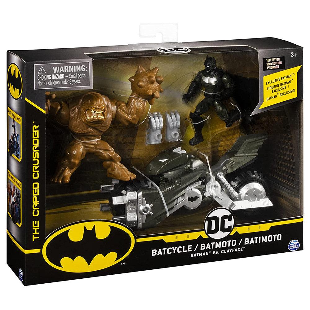 BATMAN Spin master Batcycle Vehicle with Exclusive BATMAN and CLAYFACE 4-Inch Action Figures / 6055934 - Karout Online -Karout Online Shopping In lebanon - Karout Express Delivery 
