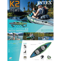 Intex Challenger Kayak Inflatable Set / 68306B - Karout Online -Karout Online Shopping In lebanon - Karout Express Delivery 