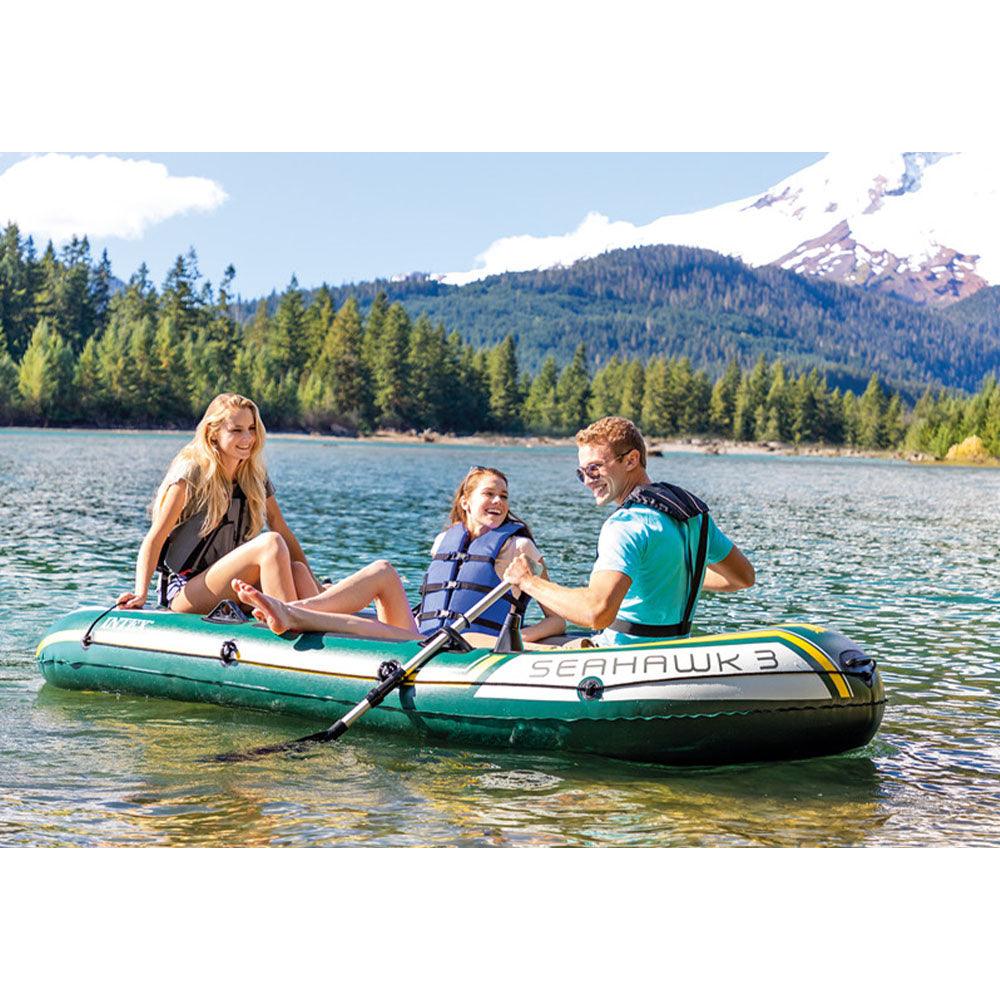 Intex Inflatable Boat Seahawk 3  Set - Karout Online -Karout Online Shopping In lebanon - Karout Express Delivery 