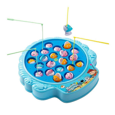 Fishing Game Toy Set with 21 Fish and 4 Fishing Poles.