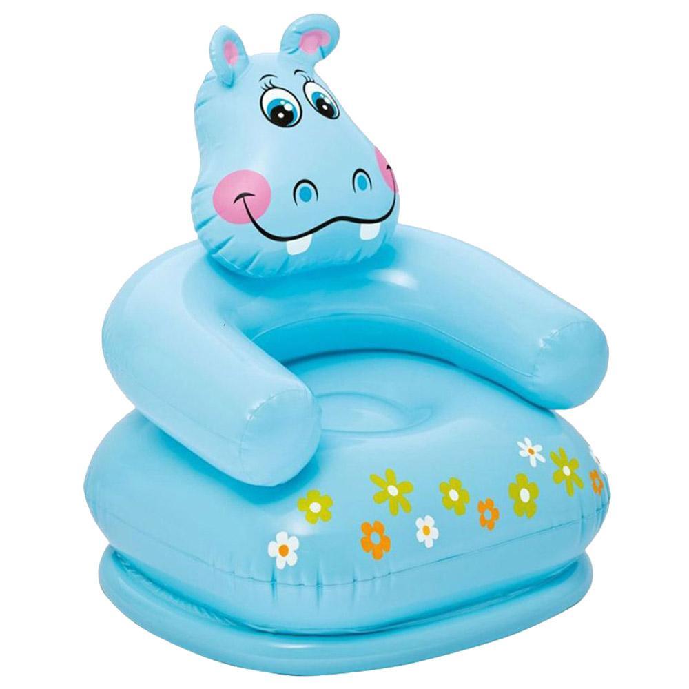 Intex 68556 Inflatable Happy Animal Chair For Kids Hippopotamus Summer