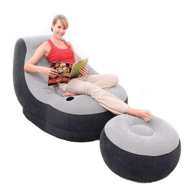 Intex Ultra Lounge inflatable chair with footstool - Karout Online -Karout Online Shopping In lebanon - Karout Express Delivery 
