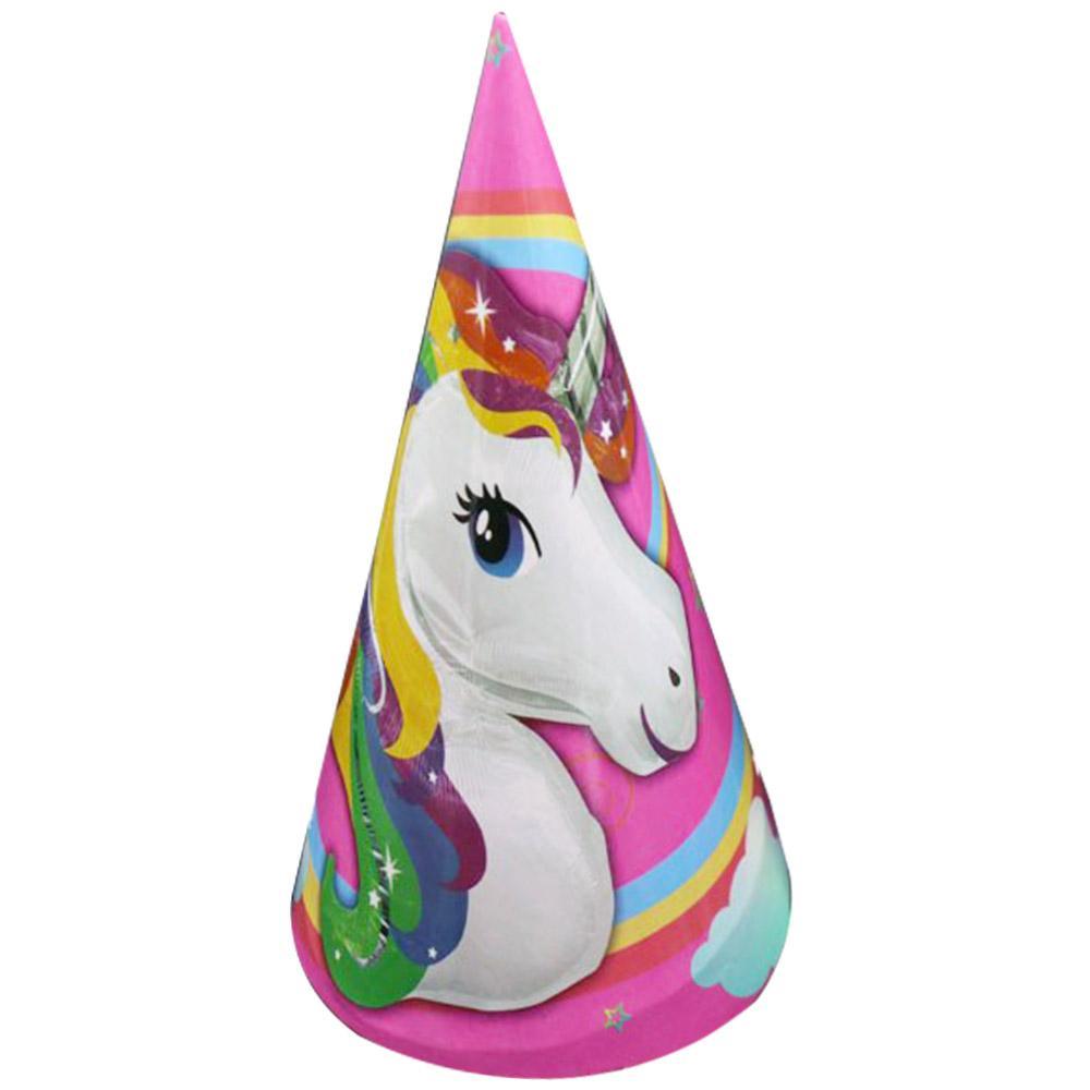 Birthday - Unicorn Hats (6 Pcs) / Ab-76 Birthday & Party Supplies