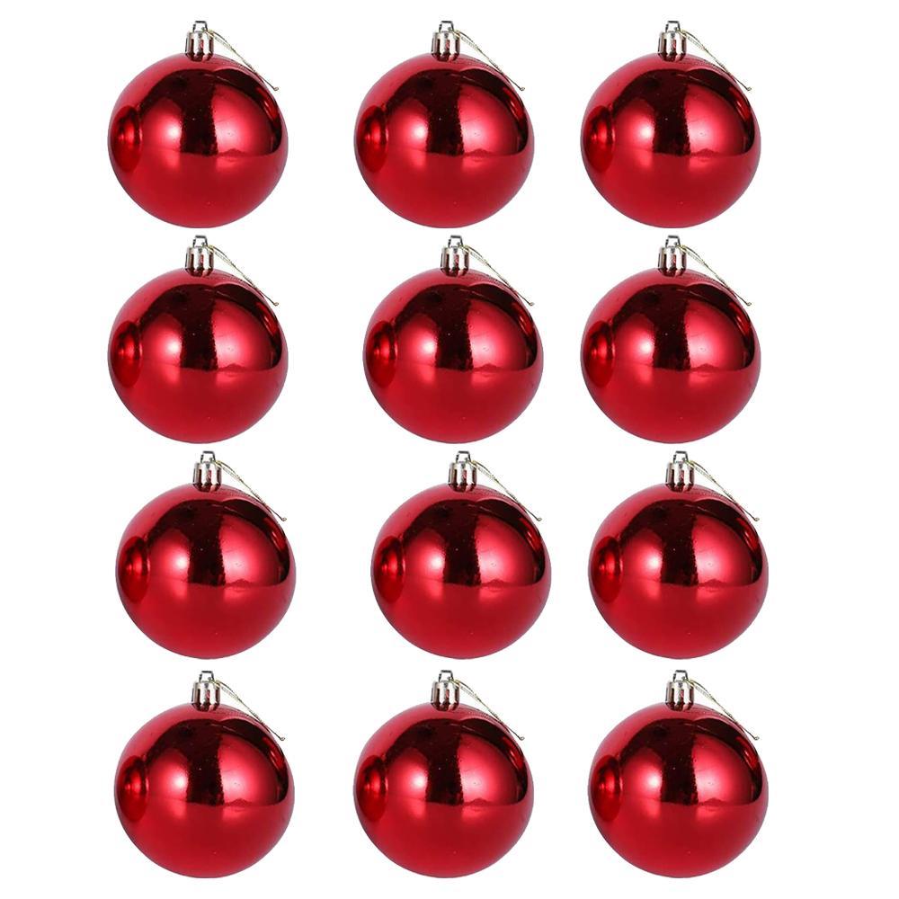 Christmas Decoration Ball 3 Cm (Set of 12)-  Red.
