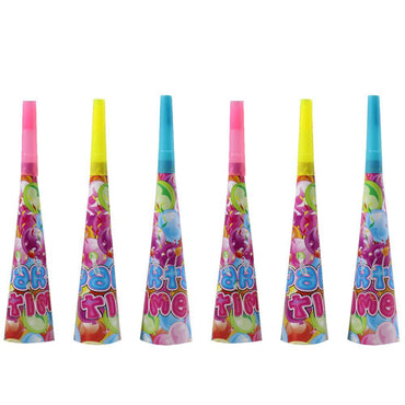 Birthday Paper Horn Balloons / Colorful Birthday & Party Supplies