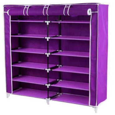 HCX Collapsible Metal Double Door Shoe Rack / T-2712A - Karout Online -Karout Online Shopping In lebanon - Karout Express Delivery 