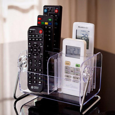 Deluxe Acrylic Remote Control Holder 6 Storage Shelf - Karout Online -Karout Online Shopping In lebanon - Karout Express Delivery 