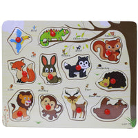 Play And Learn Wooden Puzzle Forest Animals /l28-19 Toys & Baby