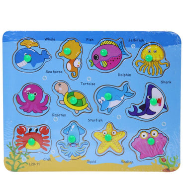 Play And Learn Wooden Puzzle Underwater Animals/ L28-11 Toys & Baby