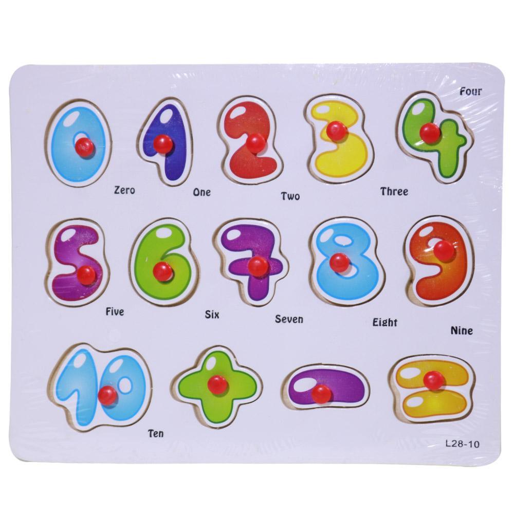 Play And Learn Wooden Puzzle Numbers 0-10 /l28-10 Toys & Baby