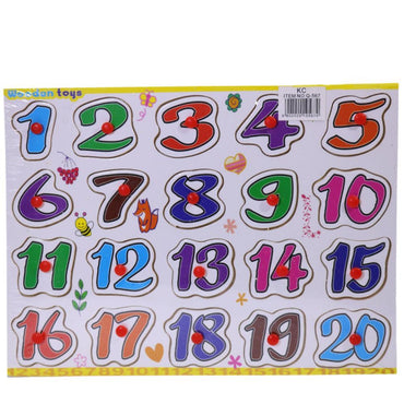 Play And Learns Wooden Puzzle Numbers 1-20 Toys & Baby
