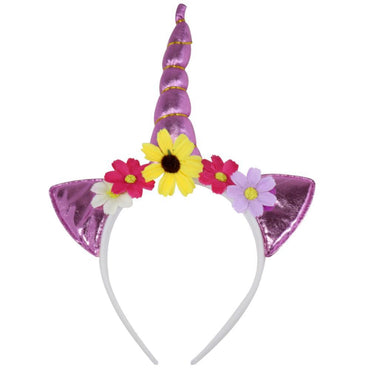 Glitter Unicorn Hair Band / Q-550 Pink Birthday & Party Supplies