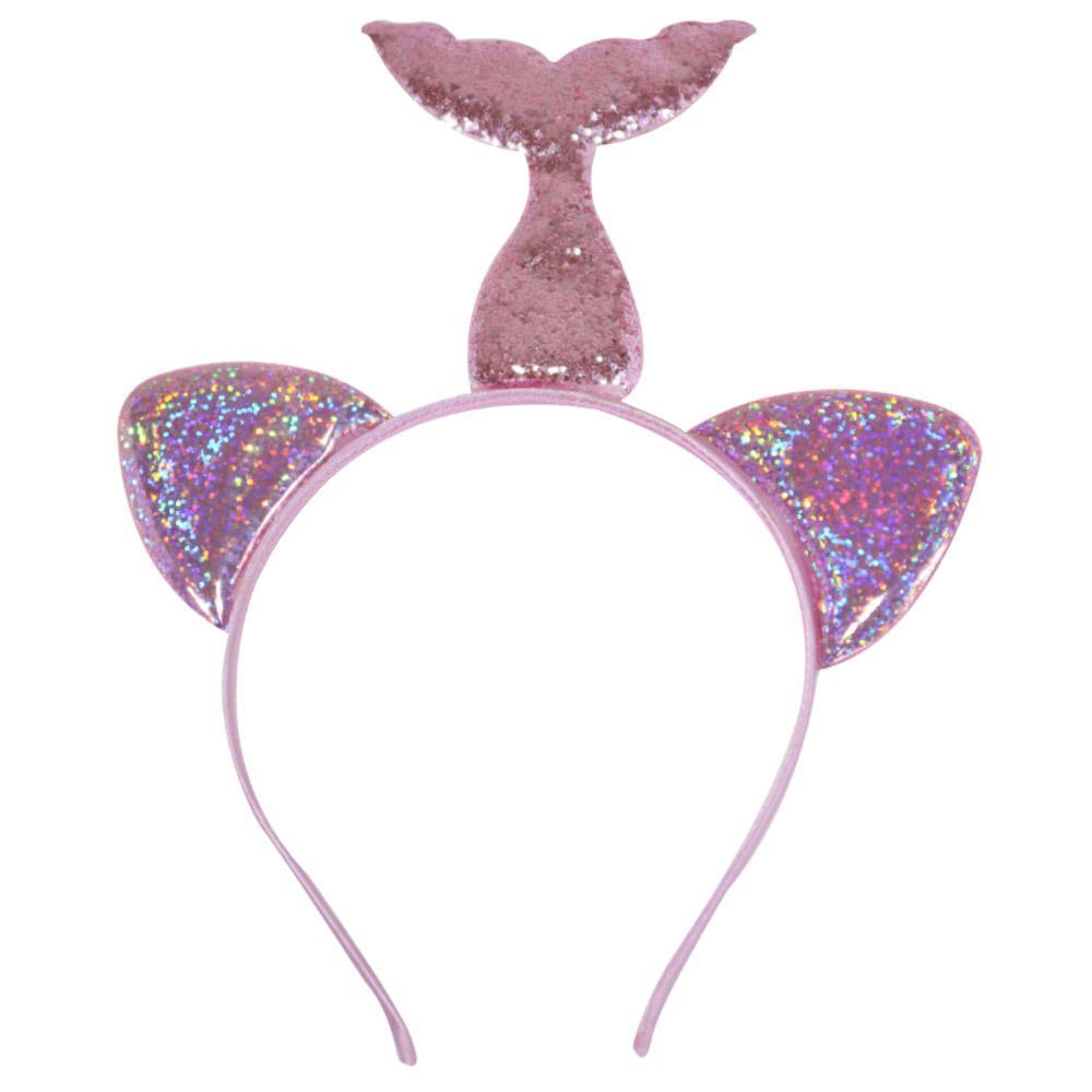 Glitter Mermaid Hair Band / Q-552 Pink Birthday & Party Supplies