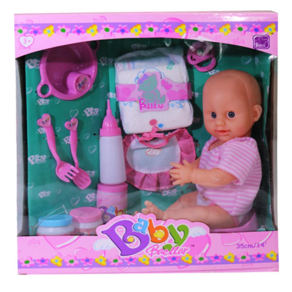 Baby Doll With Accessories Pink Toys &