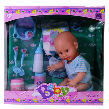 Baby Doll With Accessories Blue Toys &