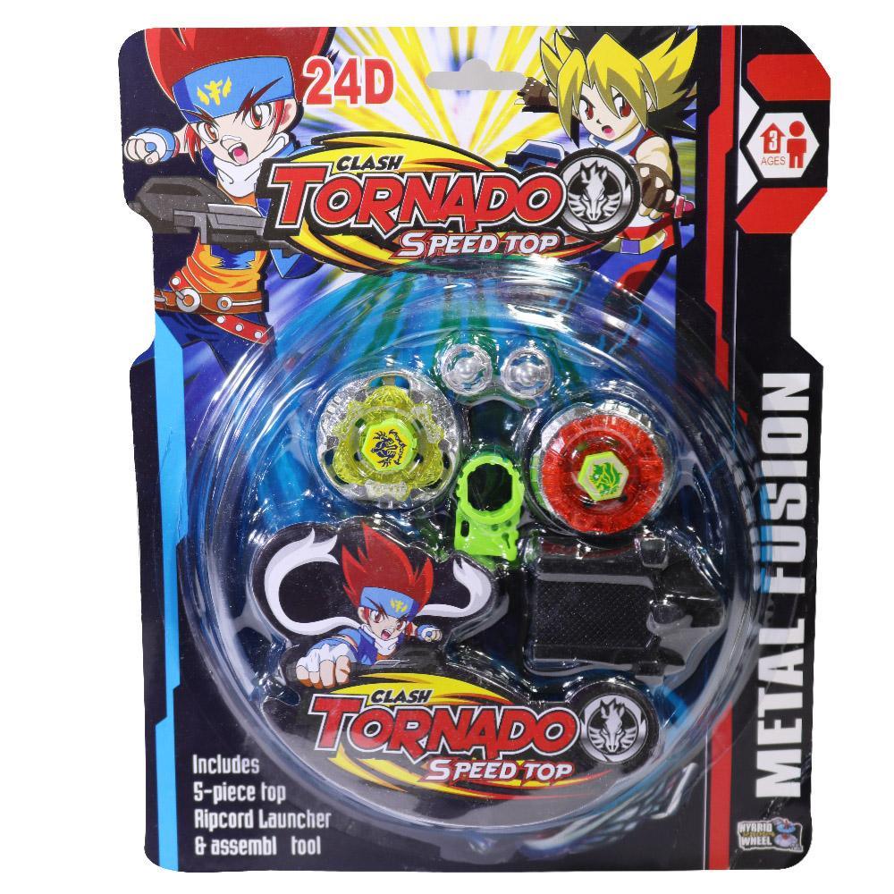Beyblade Tornado Metal Fusion 8D Speed Top Set Red & Yellow Toys Baby