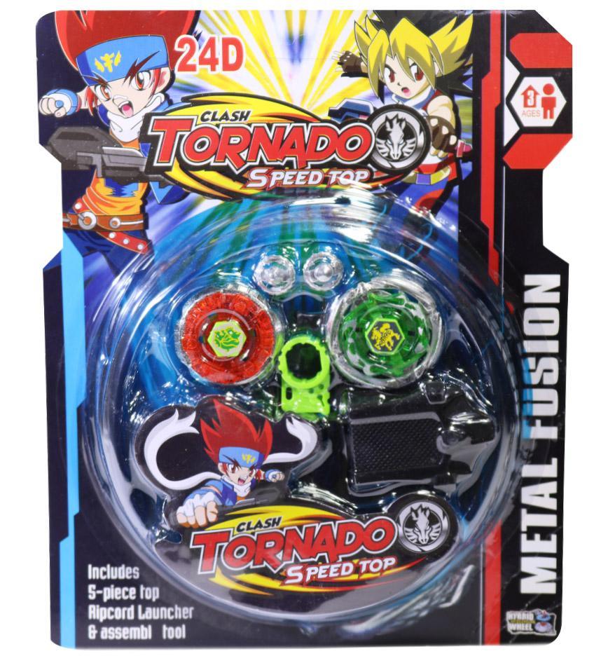 Beyblade Tornado Metal Fusion 8D Speed Top Set Red & Green Toys Baby