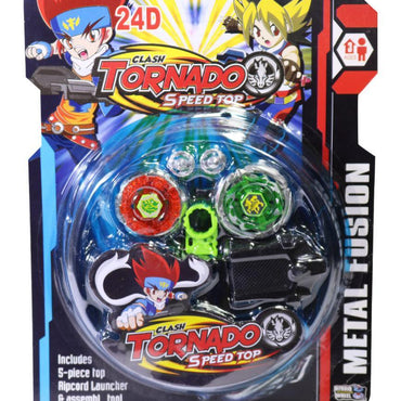 Beyblade Tornado Metal Fusion 8D Speed Top Set Red & Green Toys Baby