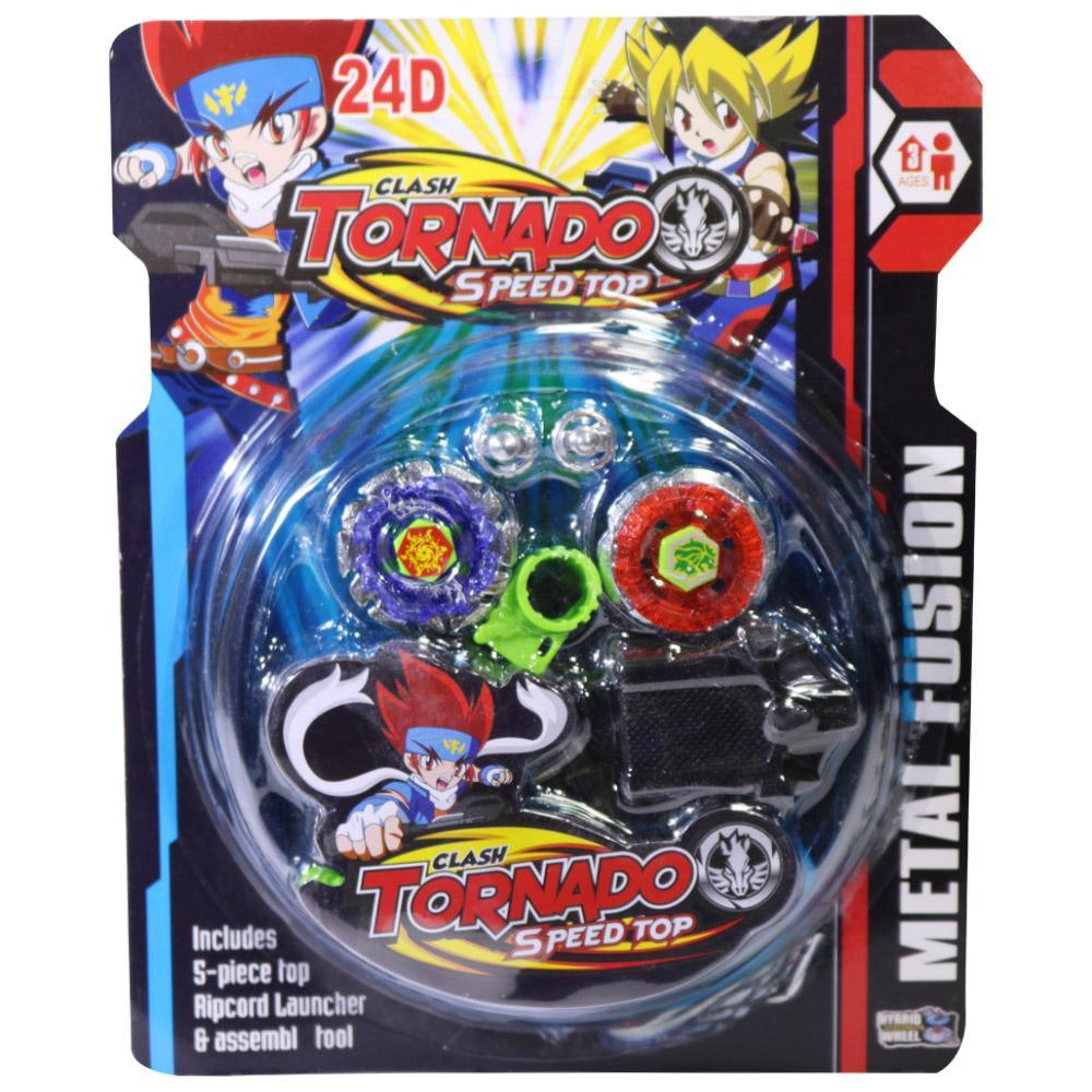 Beyblade Tornado Metal Fusion 8D Speed Top Set Red & Blue Toys Baby