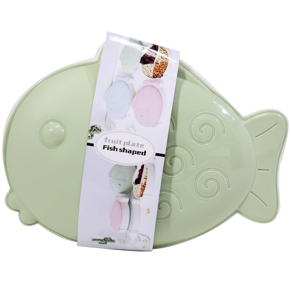 4 compartment Plastic Fruit Plate Fish Shaped /MW-772 - Karout Online -Karout Online Shopping In lebanon - Karout Express Delivery 