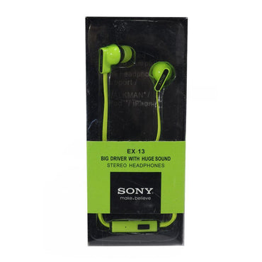 Sony Ex-13 Stereo Headphone Green Phone Acce