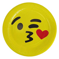 Emoji Party- Paper Plates 18 cm  (10 pcs ) I-22 - Karout Online -Karout Online Shopping In lebanon - Karout Express Delivery 