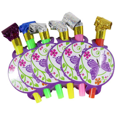 Birthday - Blowouts (6 Pcs) / E-112/416083 Butterfly Birthday & Party Supplies