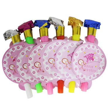 Birthday - Blowouts (6 Pcs) / E-112/416083 Baby Girl Birthday & Party Supplies