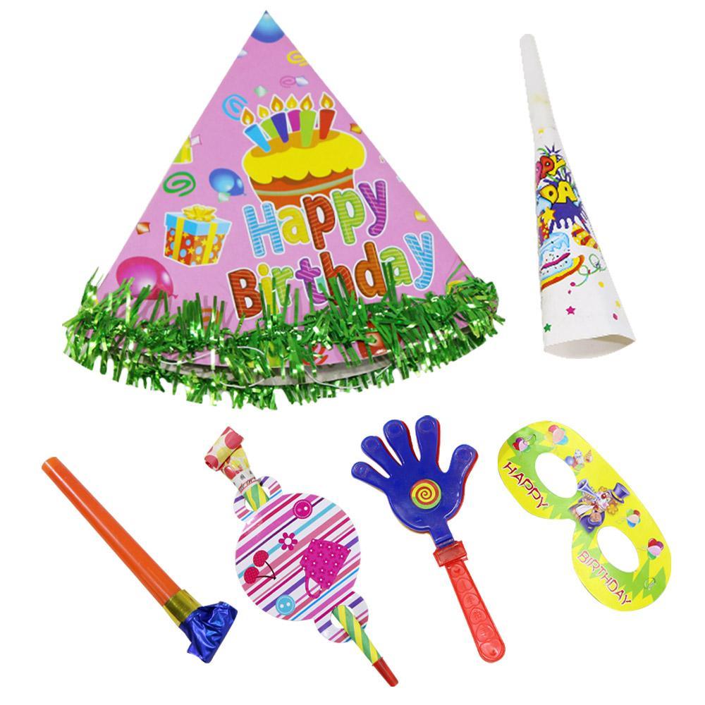 Birthday - Set (6 Pcs ) / E-117 416120 Pink Birthday & Party Supplies