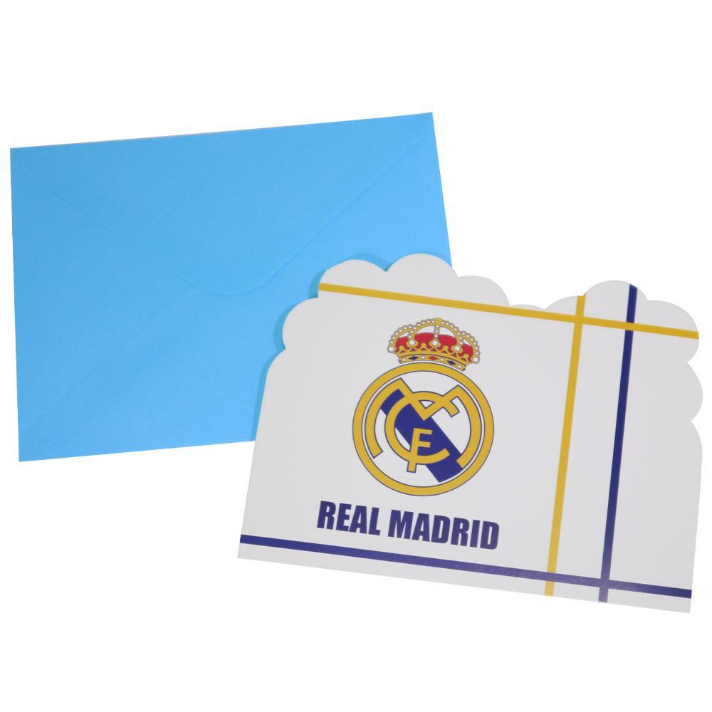 Birthday- Real Madrid Invitation Cards ( 6 Pcs) Birthday & Party Supplies