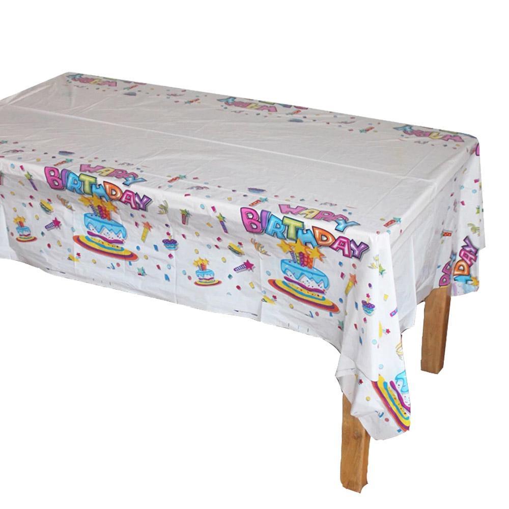 Happy Birthday Cake Table Cover Ab-48 Birthday & Party Supplies