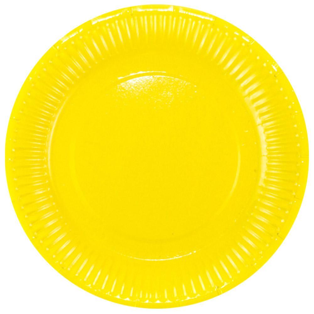 Party Supplies - Colorful Paper Plate (23 Cm) 10Pcs Yellow Birthday & Party Supplies