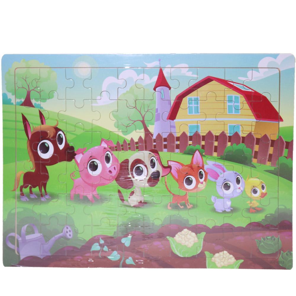 Wood Puzzle Farm Animals Jdz-013 Toys & Baby