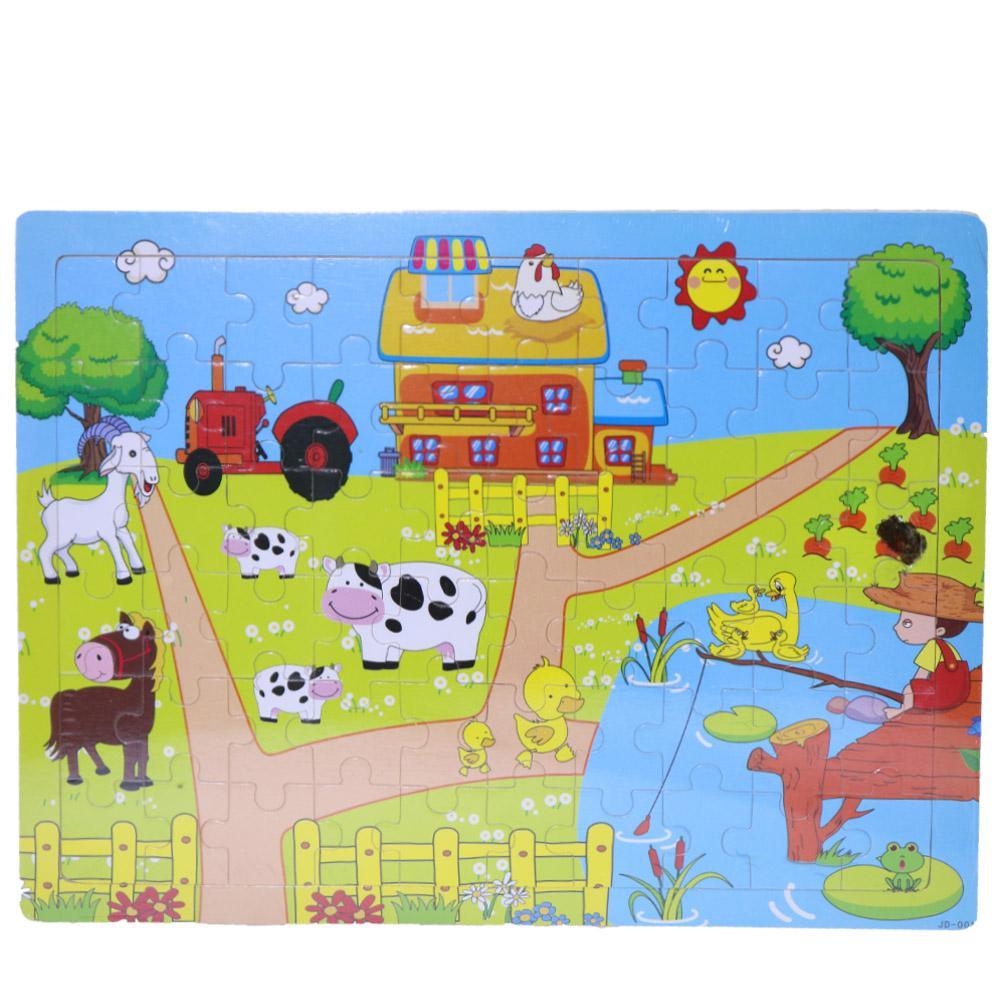 Wood Puzzle Farm Jd-001 Toys & Baby