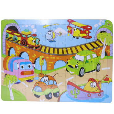Wood Puzzle Transport Toys & Baby