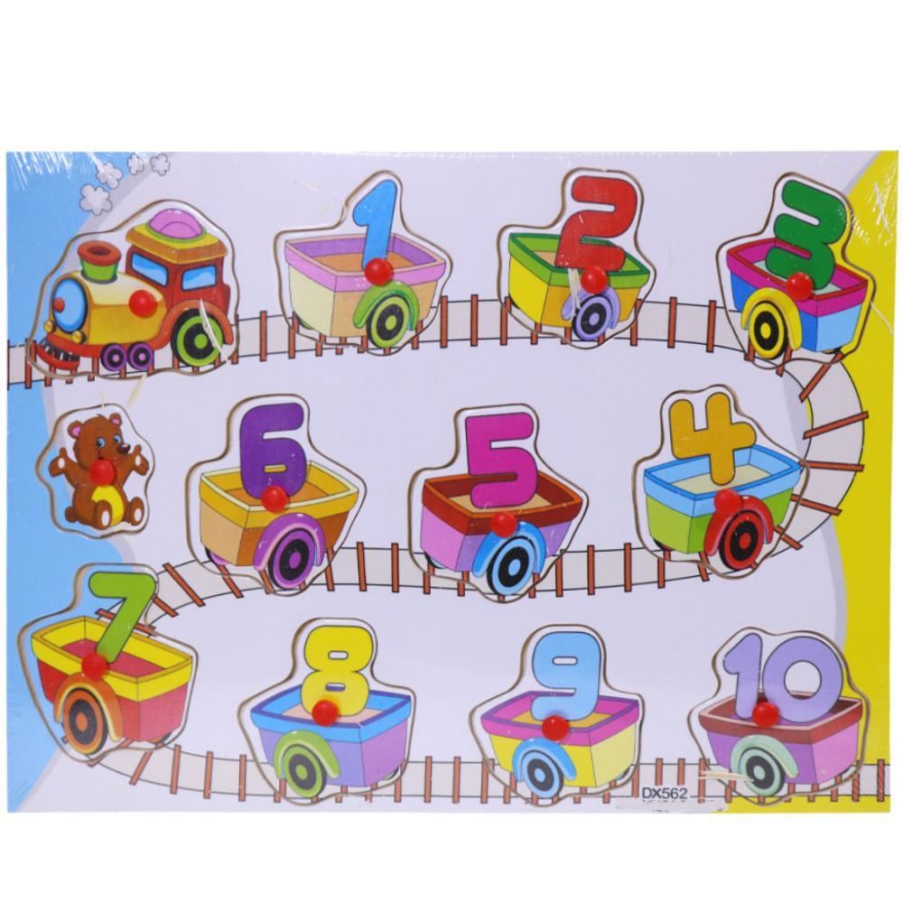 Play And Learns Wooden Puzzle Numbers Train 1-10 Toys & Baby