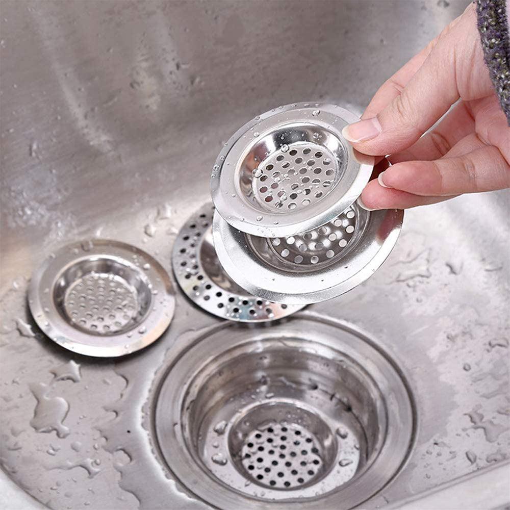 Stainless Steel Sink Garbage Strainer ( 2 Pcs) - Karout Online -Karout Online Shopping In lebanon - Karout Express Delivery 