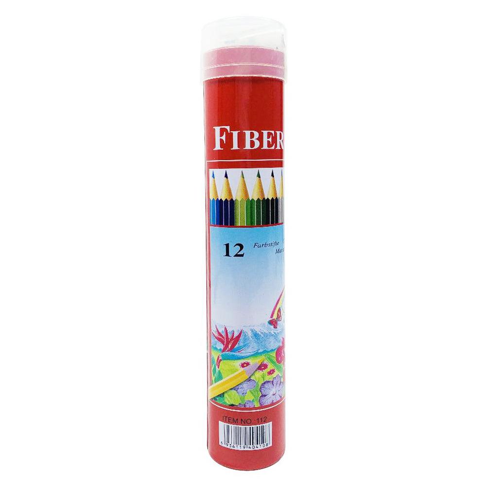 Fiber Colour Coloring Pencils Set (12 Pcs) - Karout Online -Karout Online Shopping In lebanon - Karout Express Delivery 