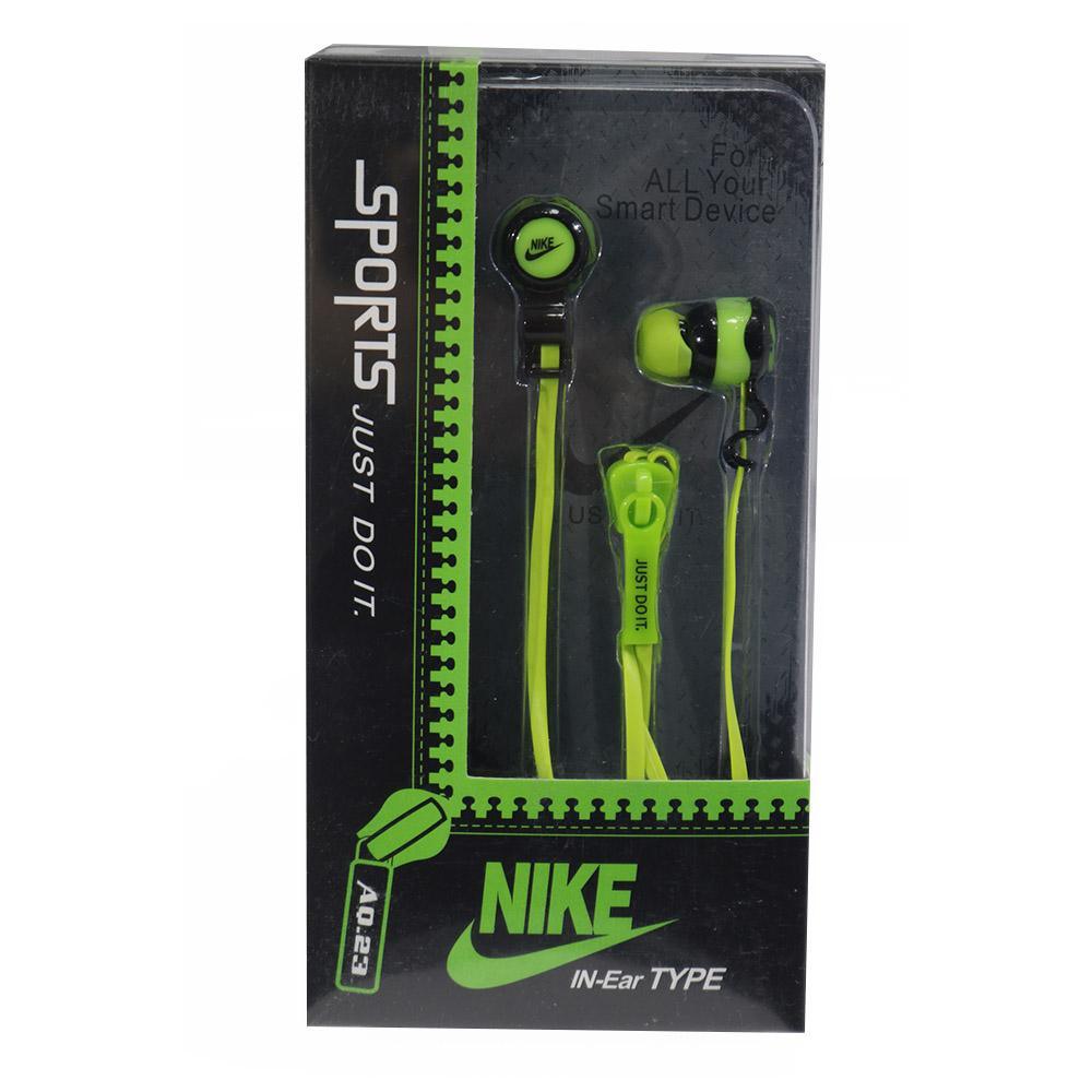 Nike Earphone In-Ear Type Aq-23 Green Phone Acce