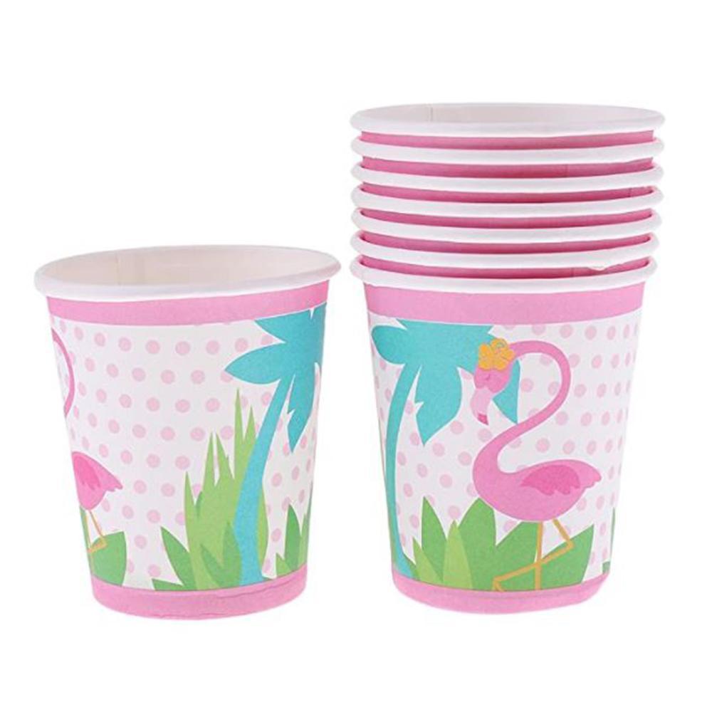 Flamingo Paper Cup 10 Pcs Ab-41 Birthday & Party Supplies