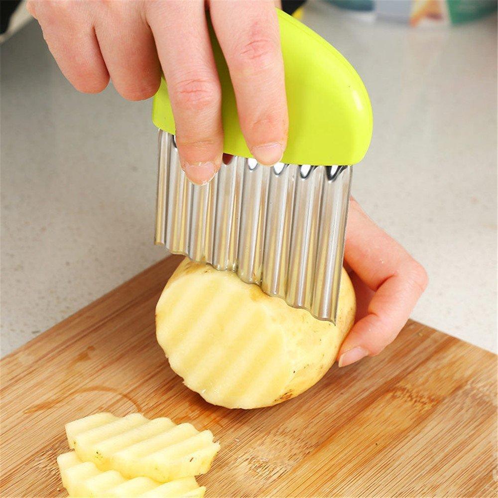 Stainless Steel Vegetable and Potato Wavy Cutter Slicer / KC-122 / YCJ-8017 - Karout Online -Karout Online Shopping In lebanon - Karout Express Delivery 